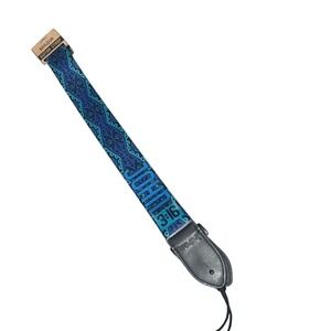 Kerusso Guitar Strap John 3:16 Blue Geometric Pattern Adjustable